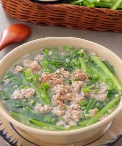 CANH RAU CẢI THỊT BĂM